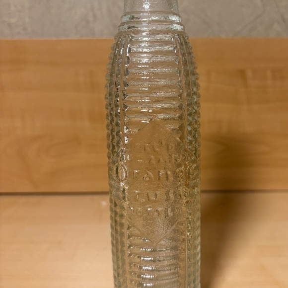 Vintage 1920 Orange Crush Ribbed Glass Pop Bottle - Picture 4 of 4